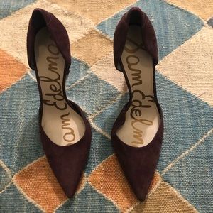 Sam Edelman Burgundy Suede Pumps